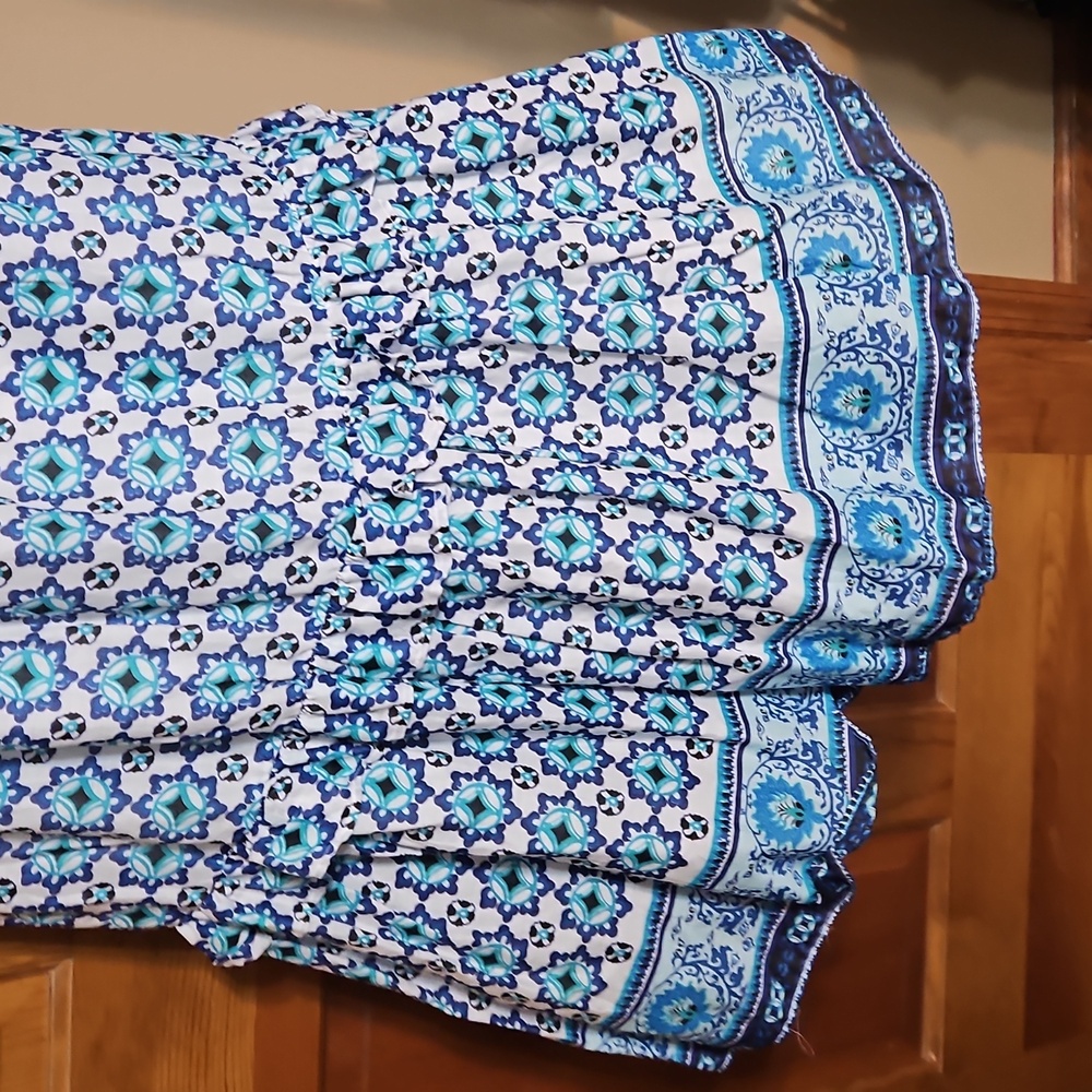 NWT Lucky Brand Tiered Ruffle Maxi Dress - Picture 4 of 13